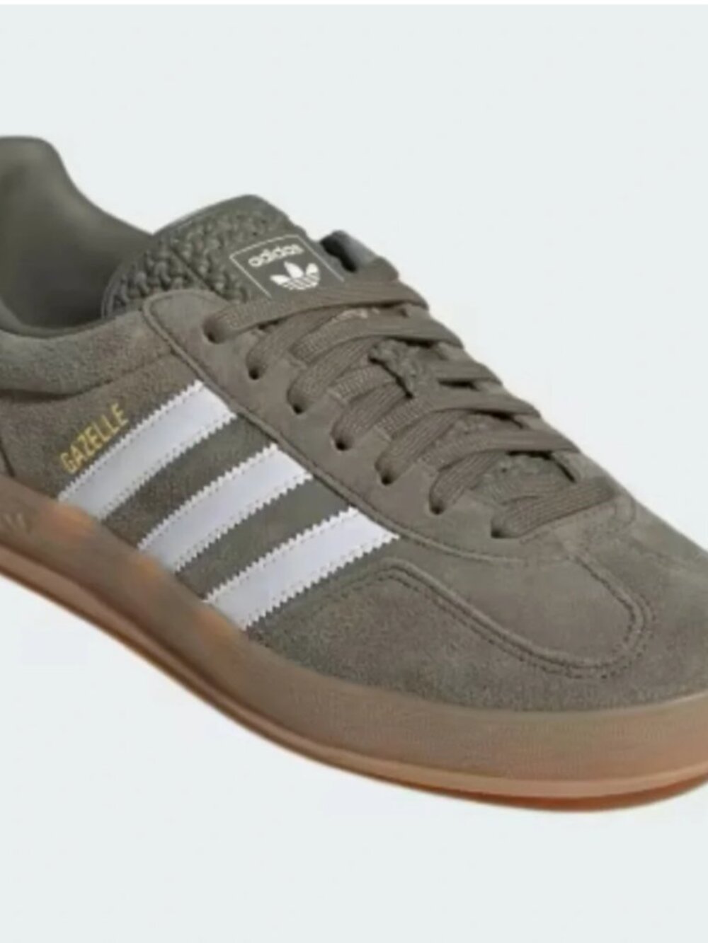 New In Box Adidas Gazelle Indoor Olive Strata/White